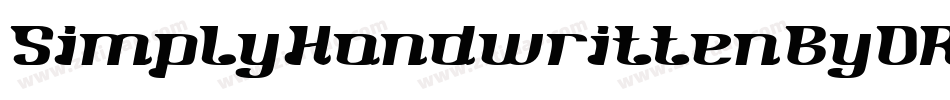SimplyHandwrittenByDRegular-2OOno字体转换