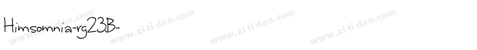 Himsomnia-rg23B字体转换