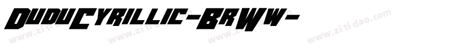 DuduCyrillic-BrWw字体转换