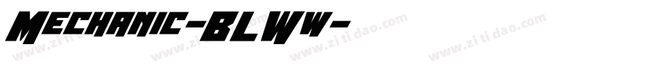 Mechanic-BLWw字体转换