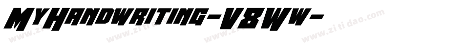MyHandwriting-V8Ww字体转换