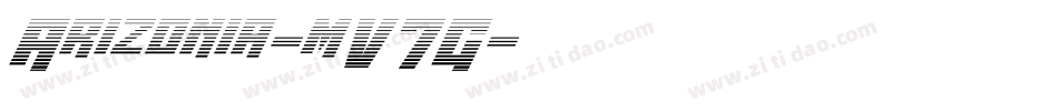 Arizonia-mV7G字体转换