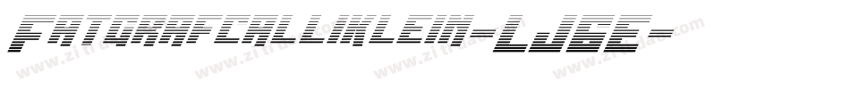 Fatgrafcalliklein-LJ6E字体转换
