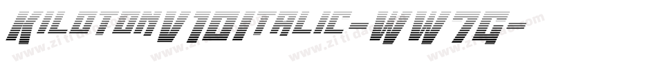 KilotonV10Italic-WW7G字体转换