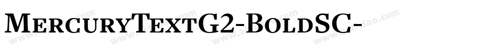 MercuryTextG2-BoldSC字体转换