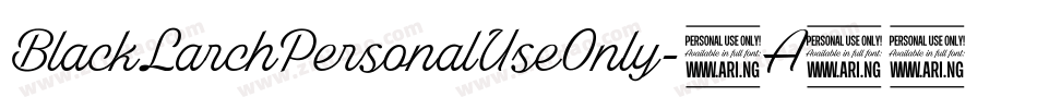 BlackLarchPersonalUseOnly-9A42字体转换
