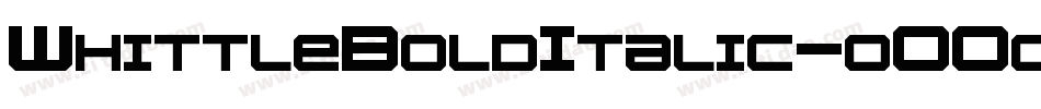 WhittleBoldItalic-oO0o字体转换