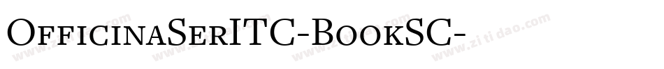 OfficinaSerITC-BookSC字体转换