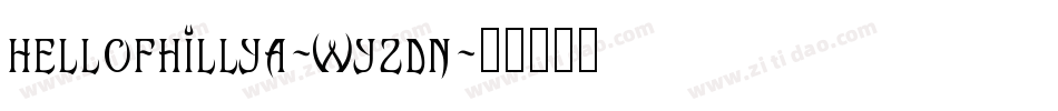 HelloFhillya-WyzDn字体转换
