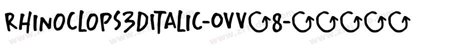 Rhinoclops3DItalic-OVV58字体转换
