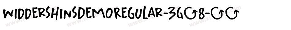 WiddershinsDemoRegular-3G58字体转换