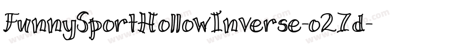 FunnySportHollowInverse-o27d字体转换