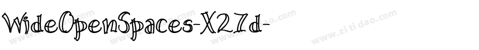 WideOpenSpaces-X27d字体转换