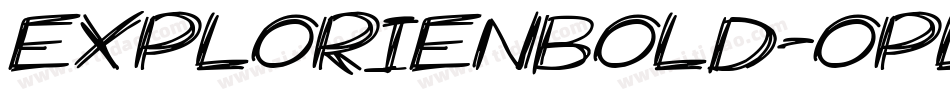 ExplorienBold-oplx字体转换