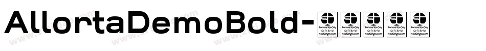 AllortaDemoBold字体转换