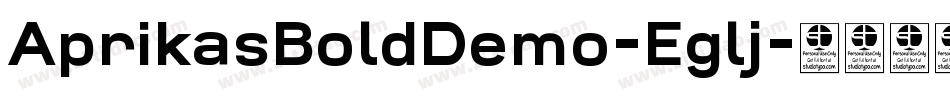 AprikasBoldDemo-Eglj字体转换