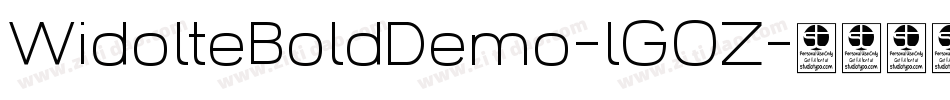 WidolteBoldDemo-lG0Z字体转换
