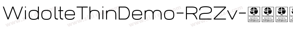 WidolteThinDemo-R2Zv字体转换