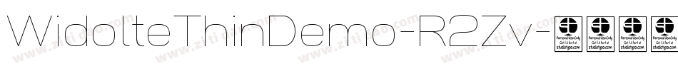 WidolteThinDemo-R2Zv字体转换