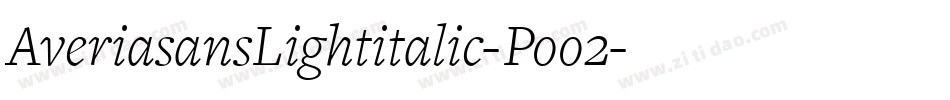 AveriasansLightitalic-Poo2字体转换