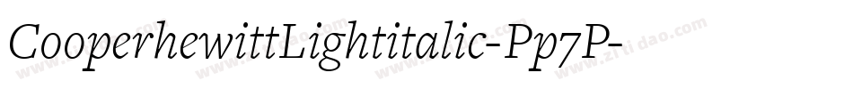 CooperhewittLightitalic-Pp7P字体转换