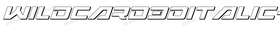 Wildcard3DItalic-J72M字体转换