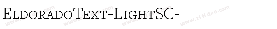 EldoradoText-LightSC字体转换