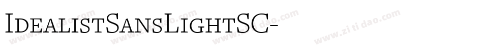 IdealistSansLightSC字体转换
