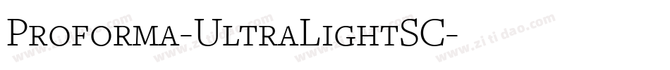 Proforma-UltraLightSC字体转换