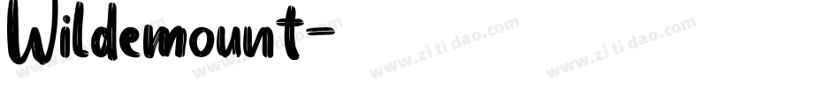 Wildemount字体转换