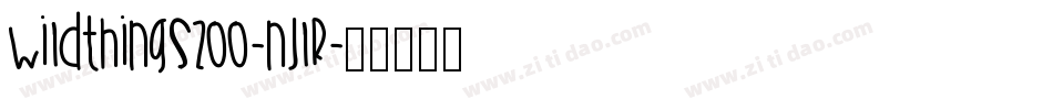 Wildthingszoo-njlR字体转换