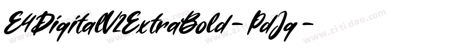 E4DigitalV2ExtraBold-PdJg字体转换