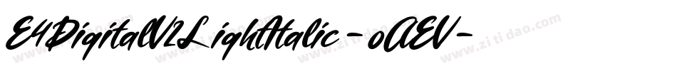 E4DigitalV2LightItalic-oAEV字体转换