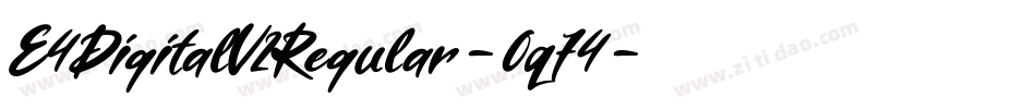 E4DigitalV2Regular-0q74字体转换