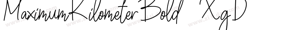 MaximumKilometerBold-8XgD字体转换