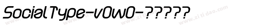 SocialType-v0wO字体转换 SocialType-v0wO字体转换