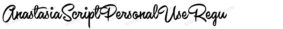 AnastasiaScriptPersonalUseRegular-KDVA字体转换