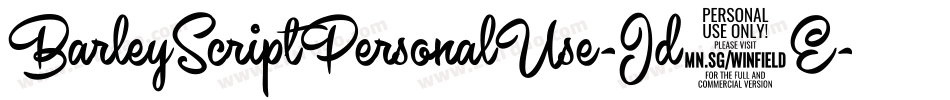 BarleyScriptPersonalUse-Jd3E字体转换