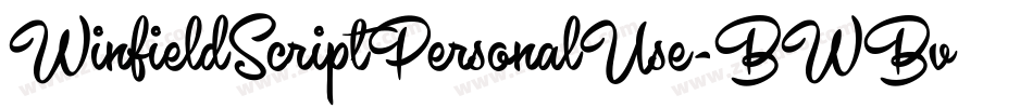 WinfieldScriptPersonalUse-BWBv5字体转换