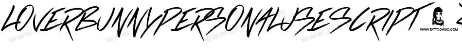 LoverbunnypersonaluseScript-ZVy8x字体转换