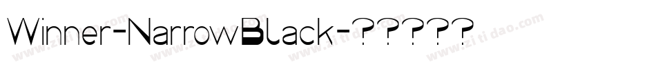 Winner-NarrowBlack字体转换