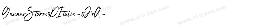 GunnerStorm3DItalic-8JrA字体转换