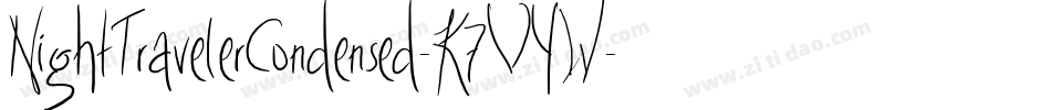 NightTravelerCondensed-K7VYW字体转换