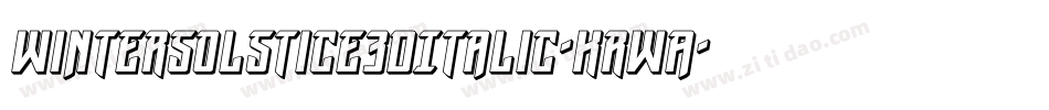 WinterSolstice3DItalic-KrWA字体转换