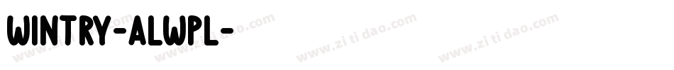 Wintry-ALwpL字体转换
