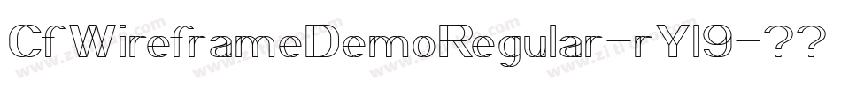 CfWireframeDemoRegular-rYl9字体转换