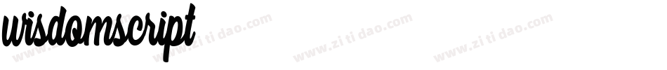 wisdomscript字体转换
