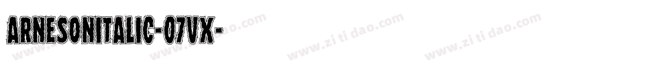 ArnesonItalic-07vX字体转换