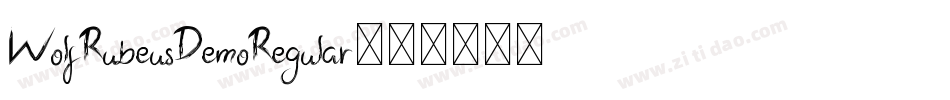 WolfRubeusDemoRegular字体转换