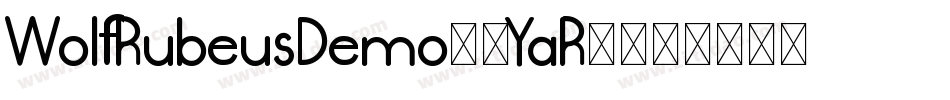 WolfRubeusDemo-6YaR1字体转换